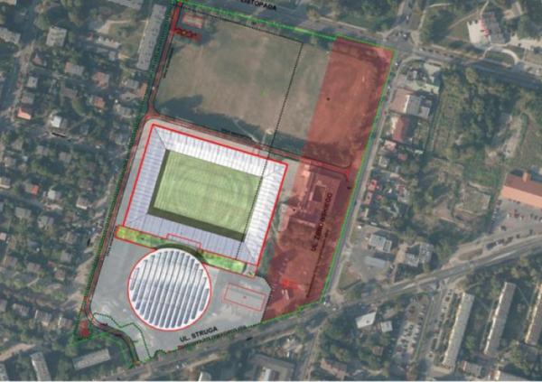 Wizualizacja hali i stadionu przy Struga mają tworzyć Radomskie Centrum Sportu. Proponujemy, by stał