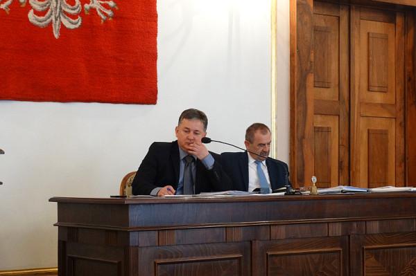Przewodniczący Dariusz Wójcik i wiceprzewodniczący Wiesław Wędzonka