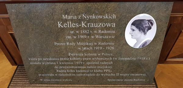 Tablica poświęcona Marii Kelles-Krauz zostanie wmurowana w ścianę radomskiego Ratusza