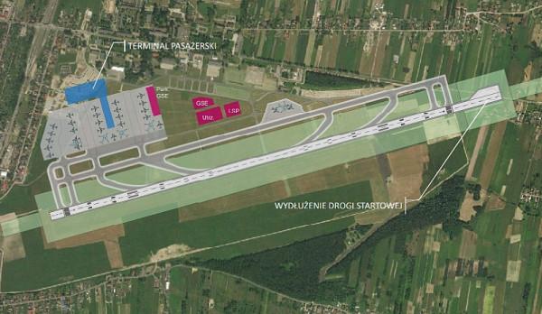 Tak docelowo ma wyglądać droga startowa radomskiego lotniska