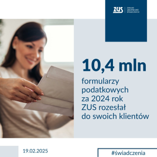 ZUS zakończył wysyłkę deklaracji PIT za 2024 rok