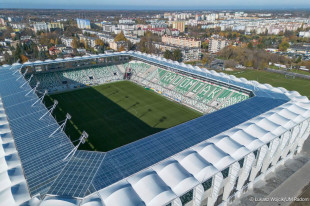 Mecz Radomiak - Górnik przy pełnym stadionie? Co z sektorem gości? Co z podświetlaną elewacją?