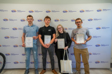Sebastian Słomski, Dawid Bojanowicz, Weronika Śpiewak. Jakub Gajos
