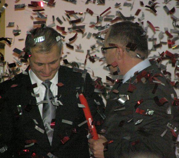 Grzegorz Napieralski i Marek Wikiński podczas inauguracji kampanii samorządowej w Radomiu