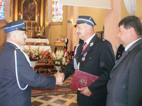 Na zdjęciu: w jednej osobie  druh wójt gminy Chotcza i prezes Oddziału Powiatowego ZOSP RP w Lipsku,