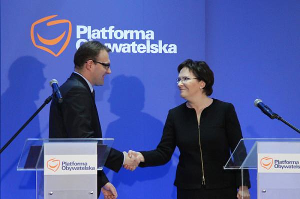 Ewa Kopacz i Radosław Witkowski