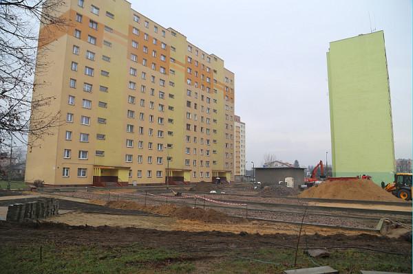 Budowa parkingu przy Pawiej