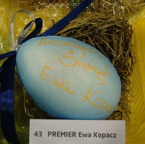 Pisanka pomalowana przez premier Ewę Kopacz