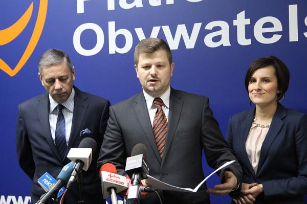 Od lewej Zbigniew Banaszkiewicz, Jerzy Zawodnik, Marta Michalska-Wilk