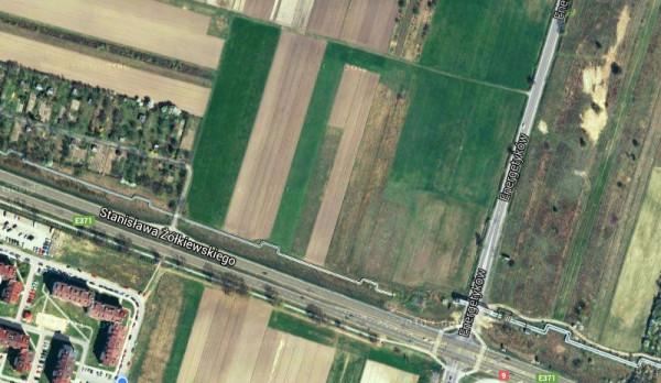 Teren budowy Castoramy u zbiegu ul. Żółkiewskiego i Energetyków. Foto: google.pl/maps