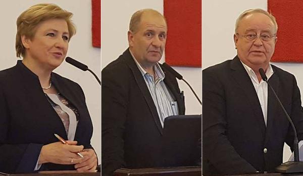Wicemarszałek Elżbieta Lanc, audytor Andrzej Krupa i prezes Tomasz Skura, okazało się, że nie mają d