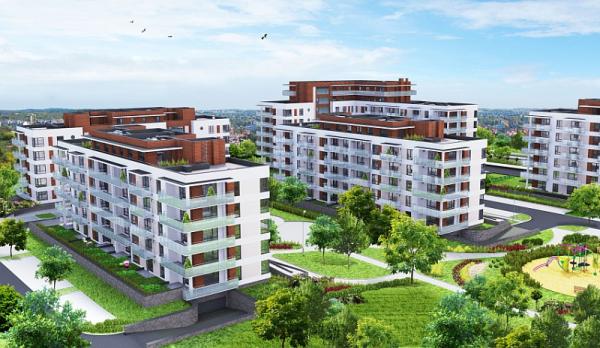 Apartamenty Magnolia. Na pierwszym planie budynki nr 4 i 5