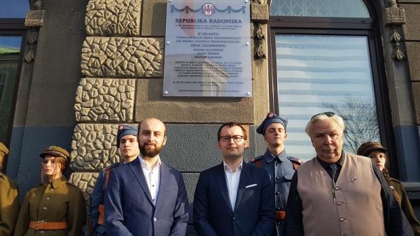 Od lewej: Michał Kelles-Krauz, Kazimierz Kelles-Krauz i Janusz Wieczorek