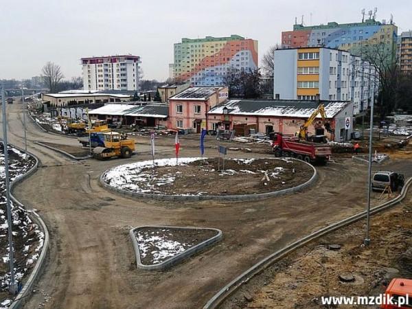 Tak wyglądała budowa ronda w listopadzie. Wykonawca dość szybko poradził sobie z tą inwestycją