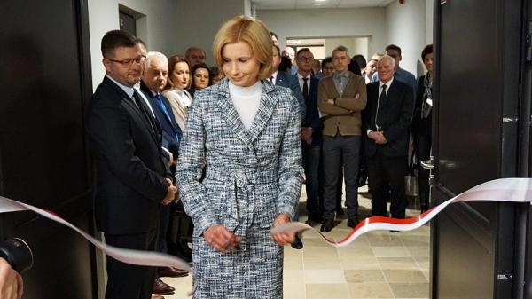 Przewodnicząca Kinga Bogusz i wiceprezydent Jerzy Zawodnik
