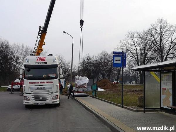 Prace na pętli Os. Gołębiów I przy ulicy Andersa