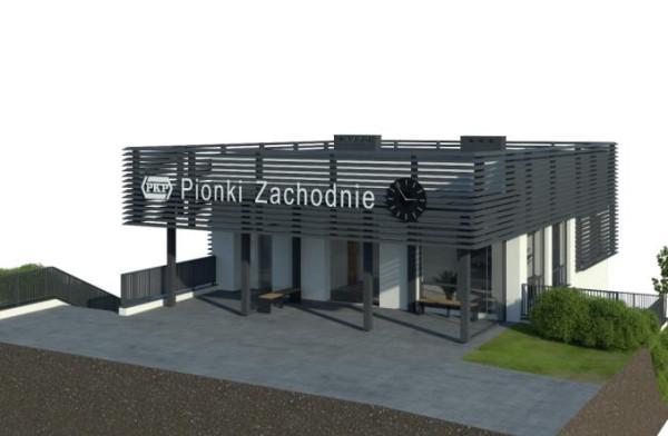 Wizualizacja dworca Pionki Zachodnie