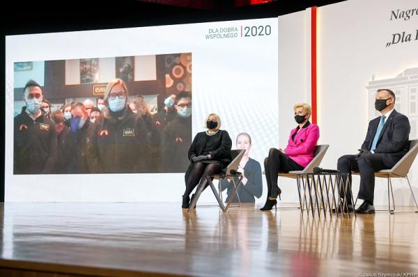 W gali wzięli m.in. udział prezydent RP Andrzej Duda wraz z Pierwszą Damą Agatą Kornhauser-Duda