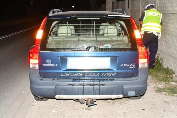 Volvo, które potrąciło nastolatka