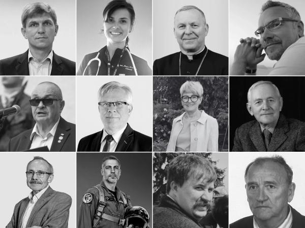 Krzysztof Sońta, Anna Zaremba,  Bp Piotr Turzyński, Rafał Natorski, Stanisław Kowalski, Włodzimier Pujanek Violetta Wilk, Wojciech Stan,  Stanisław Sobiło, ppłk Maciej 