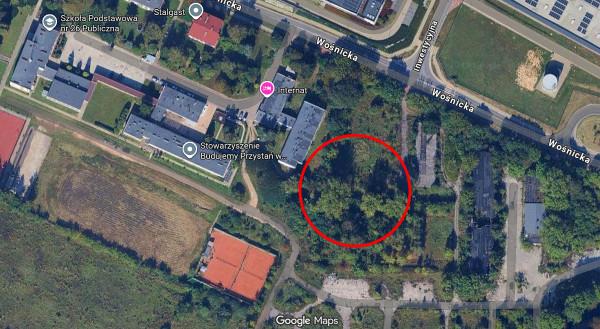 Teren planowanych kortów przy ul. Wośnickiej