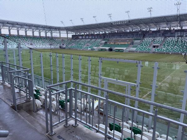 Sektor gości na stadionie Radomiaka 