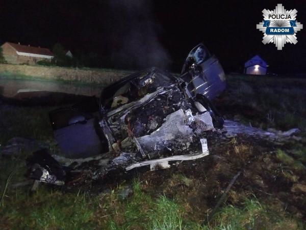 Spalone  Porsche na ul. Klwateckiej