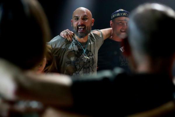 Otwarty Teatr Perkusyjny, po lewo: Piotr Stefański