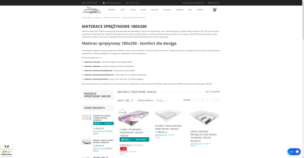 Materace sprężynowe