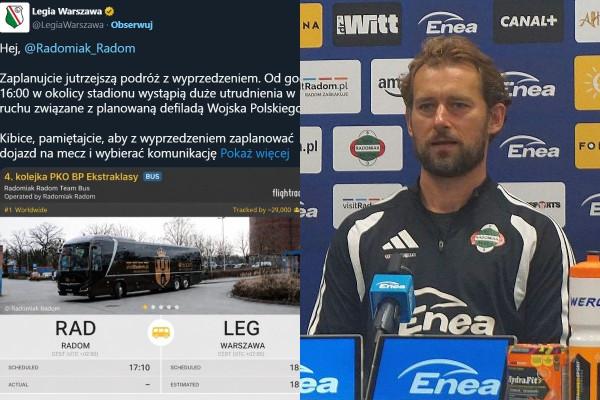 Trener Tomasz Kaczmarek odpowiedział Legii Warszawa