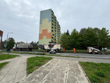 ul. Rapackiego - zrywanie asfaltu