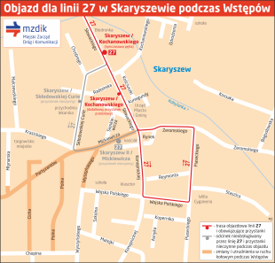 MZDiK. Objazd w Skaryszewie podczas Wstępów
