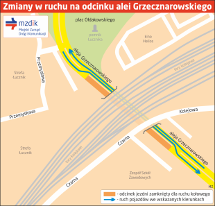 Kolejne zmiany w ruchu na alei Grzecznarowskiego