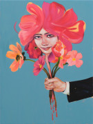 Alex Urban, Zerwany kwiatuszek 2025, olej na płótnie, 80 x 60 cm