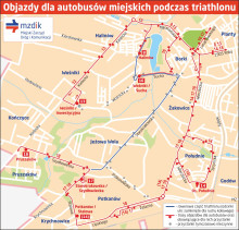 Mapa związana ze zmianą organizacji ruchu kołowego