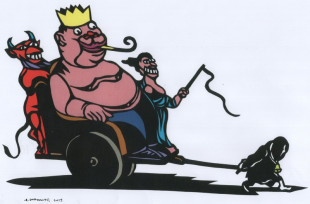 Mural ''Walka wycięta skalpelem'' w Elektrowni