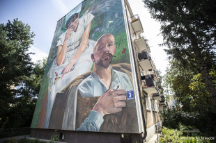 Największy mural z dziełem Jacka Malczewskiego w Radomiu już gotowy [FOTO]