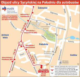 Ulica Sycyńska od jutra nieprzejezdna. Zalecane objazdy [MAPA]