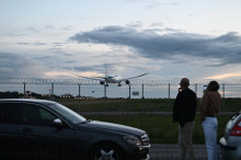 Pierwsze lądowanie Boeinga 787 Dreamliner w Radomiu