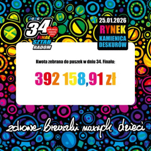 Radom, dziękujemy! Tyle trafiło do puszek radomskich wolontariuszy w dniu 34. Finału WOŚP 