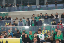 Kibice na meczu Radomiaka z Lechem