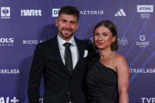 Bartosz Nowak z żoną Pauliną na Gali Ekstraklasy