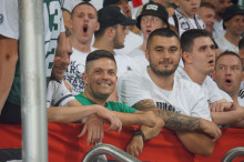 Doping kibiców podczas meczu Legii z Radomiakiem