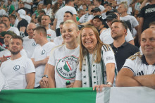 Doping kibiców podczas meczu Legii z Radomiakiem