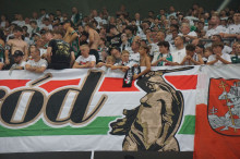 Doping kibiców podczas meczu Legii z Radomiakiem