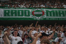 Doping kibiców podczas meczu Legii z Radomiakiem