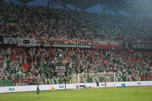 Doping kibiców podczas meczu Legii z Radomiakiem