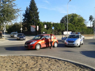 Rowerzystka potrącona przez samochód (zdjęcia)