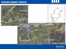 Tereny gminy Kowala planowane do przyłączenia do Radomia