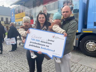 Oliwier z  Radomia 100-tysięczny dzieckiem  zbadanym w programie „Nie nowotworom u dzieci”